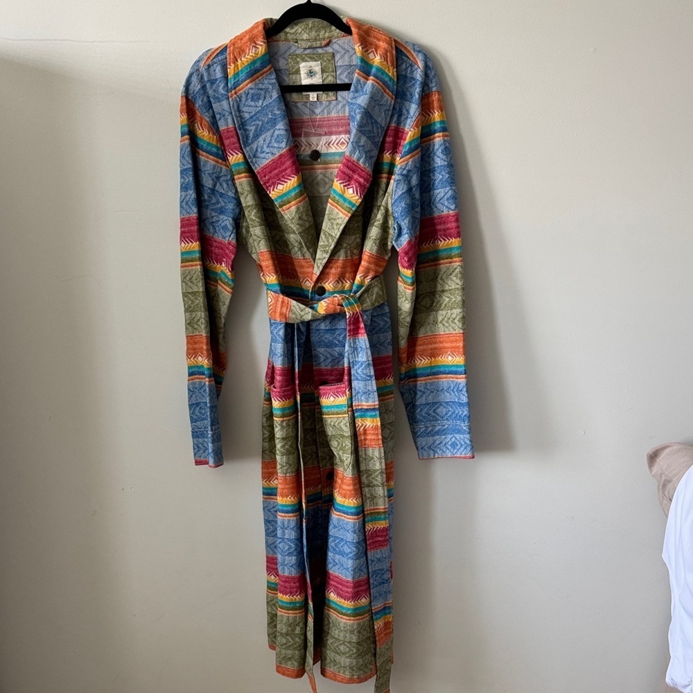 NEW The Territory Ahead Sante Fe Blanket Cardigan Duster Size L